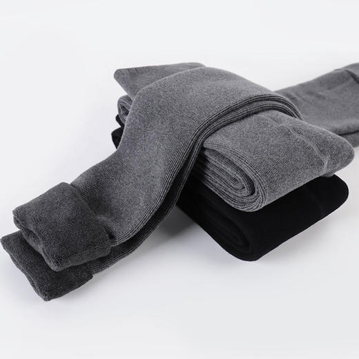 【加大码超保暖加绒螺纹打底裤】秋冬竖条纹加厚一体裤女仿羊绒加绒连袜螺纹打底裤保暖棉裤 商品图4