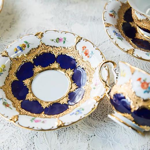 欧式古董重鎏金带花皇家咖啡杯碟 商品图0