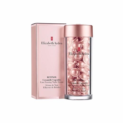 ElizabethArden 伊丽莎白雅顿 时光赋活夜间多效胶囊面部精华液 60粒 粉胶 美国 商品图0
