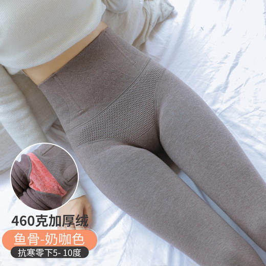 【塑形产后压力高腰收腹打底裤】加大码女外穿秋冬加厚加绒棉一体保暖连裤袜 商品图3