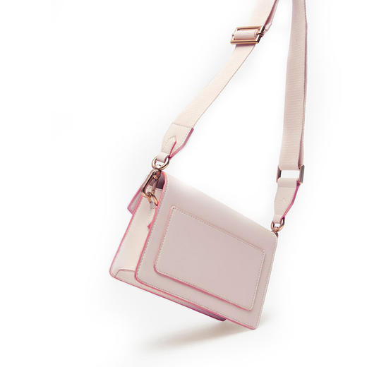 CHARLES&KEITH 小CK 简约信封女士浅粉色翻盖单肩包宽肩带 商品图2
