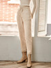 欧芮儿杏色休闲裤女夏季季2022新款杏色保暖宽松显瘦百搭外穿长裤 商品缩略图2