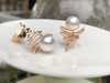 「日出」Akoya珍珠钻石不对称耳钉 商品缩略图1