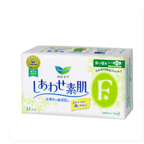花王 乐而雅F系列瞬吸透气棉柔卫生巾 22.5cm22片 两包装