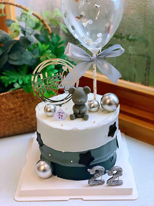 灰色小熊奶油蛋糕 下单前请仔细阅读商品详情 商品图1