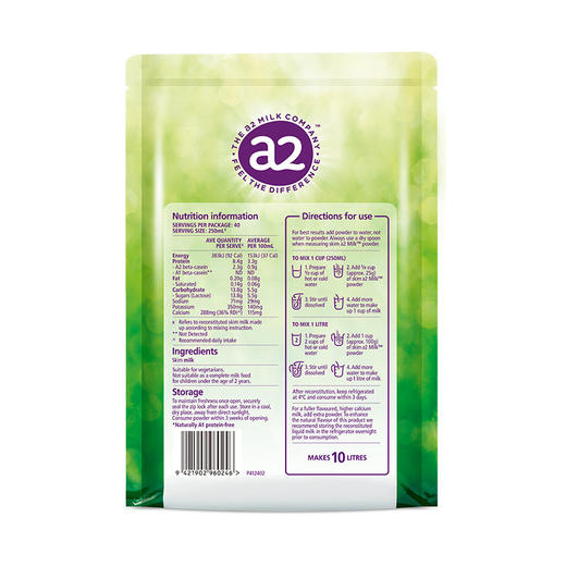 澳大利亚 A2 成人脱脂奶粉 1000G 商品图1