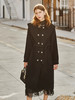 欧芮儿双面呢中长款毛呢外套女冬季收腰显瘦黑色气质呢子大衣 商品缩略图1