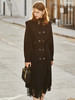 欧芮儿双面呢中长款毛呢外套女冬季收腰显瘦黑色气质呢子大衣 商品缩略图2