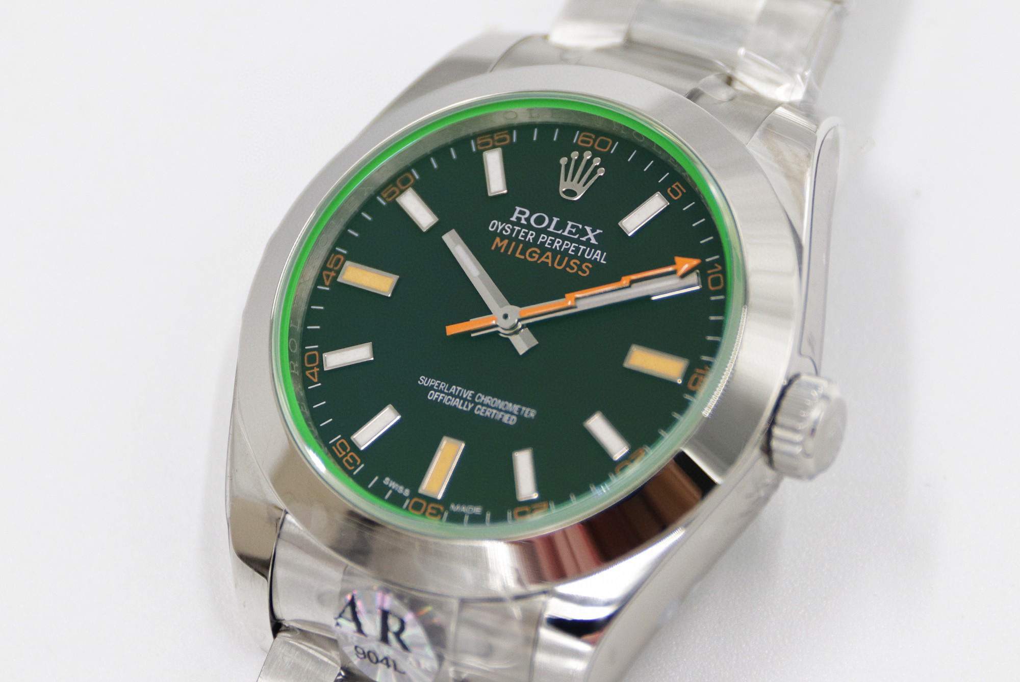 ar厂复刻劳力士milgauss系列116400gv-0001机械男表直径:40mm