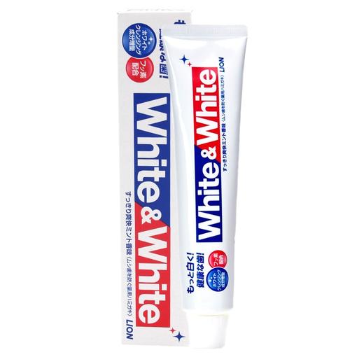 LION狮王 WHITE&WHITE 去黄牙垢去口臭明星美白牙膏150g*3支 日本 商品图1