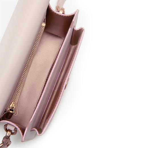 CHARLES&KEITH 小CK 简约信封女士浅粉色翻盖单肩包宽肩带 商品图3