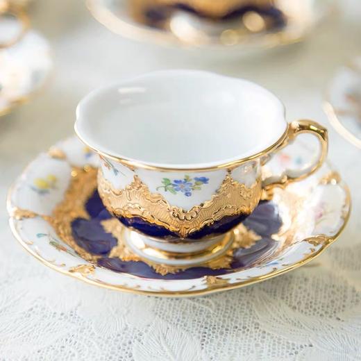 欧式古董重鎏金带花皇家咖啡杯碟 商品图1
