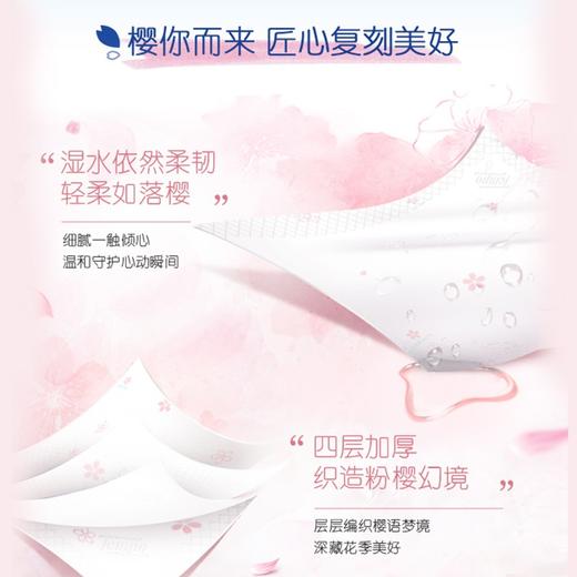 Tempo得宝 樱花手帕纸 小包纸巾 随身装 樱花 印花4层 加厚 12包便携式纸巾 卫生纸 小 卷纸 商品图2