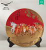国瓷永丰源 牛转乾坤牛年纪念礼品盘中式装饰 商品缩略图0