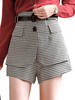 欧芮儿格子休闲裤女春季新款高腰显瘦简约百搭复古经典洋气短裤子 商品缩略图4