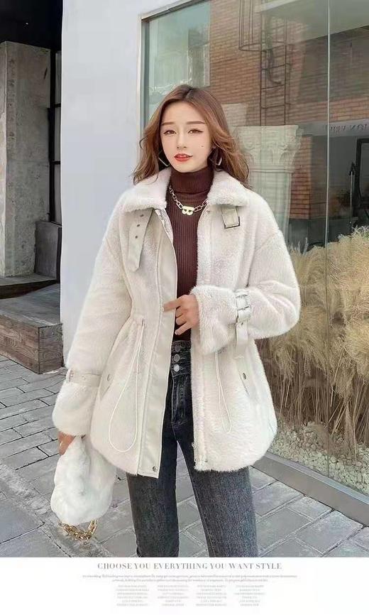 欧貂绒皮毛一体时尚外套 商品图1