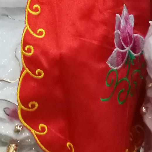 PF25绣花边(红)十寸 商品图3