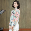 上海旗袍厂ASE-9088印染系带单排扣真丝衬衫 商品缩略图5