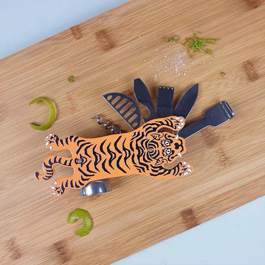 美国进口-kikkerland老虎造型多功能开瓶器高档不锈钢红酒创意家用-会员8折 商品图3