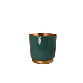 NS家居 ns furniture 印度进口铝材质植物盆-NSDE-PLANTER67768*Enamel Shiny Brass