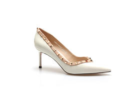 豪麟名鞋奥莱迪嘉女装牛移膜革时尚气质皮鞋DJKDA11WP012白色  原价1660元