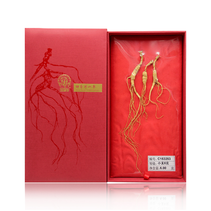 神象包装人参野山参礼盒6克富含人参皂甙厂家直销15年以上野山参