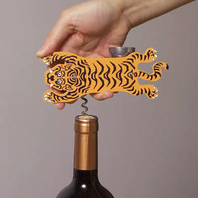 美国进口-kikkerland老虎造型多功能开瓶器高档不锈钢红酒创意家用-会员8折
