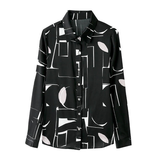 上海旗袍厂ASE-9080方领时尚气质真丝衬衫 商品图4