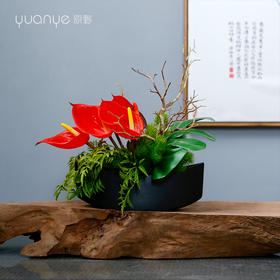 新中式田园风高档仿真花假花样板房酒店前台客厅玄关装饰花摆设件