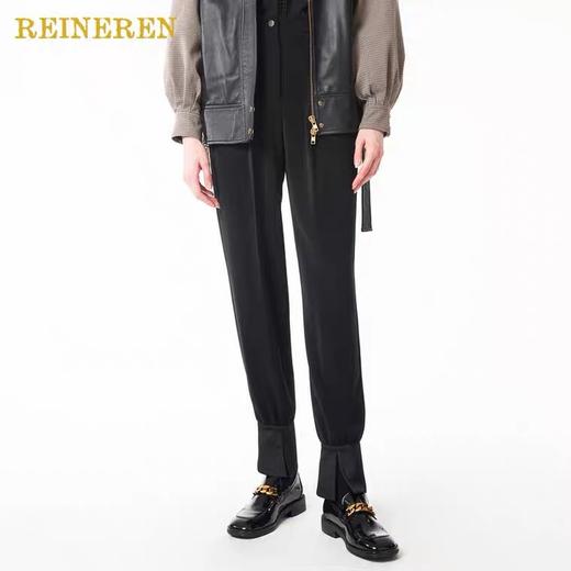 不对称腰头束脚裤 商品图0