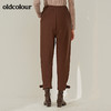 oldcolour秋冬毛呢哈伦裤女高腰显瘦萝卜裤小脚裤休闲复古长裤子 商品缩略图2