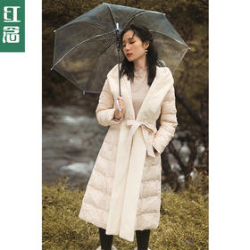 女装冬季2020新款中长款过膝加厚外套白鸭绒白色时尚收腰羽绒服