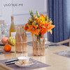 高档轻奢仿真花假花摆件餐桌酒店茶几橘橙金铜色花器瓶样板板房间 商品缩略图0