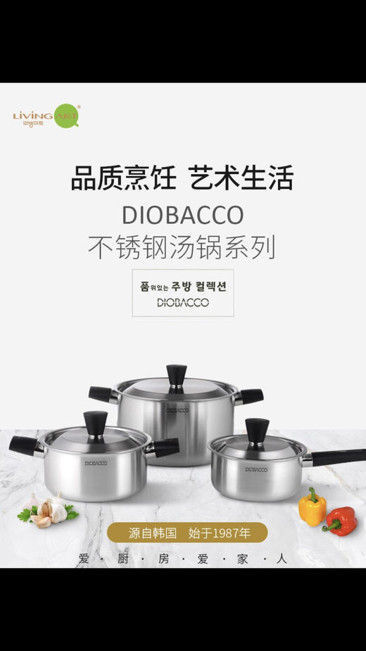 韩国进口-DIOBACCO POSSD 不锈钢双耳炖锅-宝宝辅食锅奶锅炖锅燃气灶电磁炉 商品图3