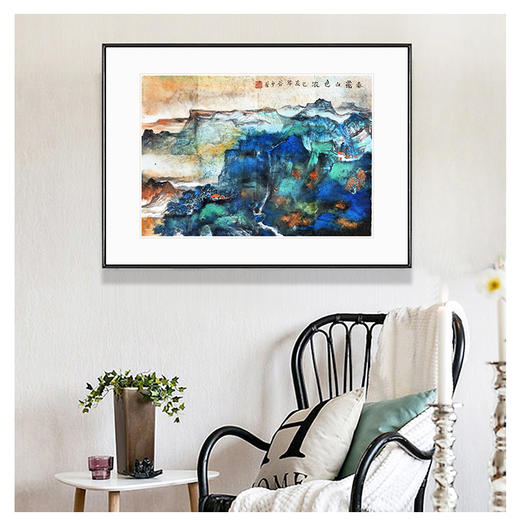 郭振国-真迹-绘画《春霭山色浓》 客厅 玄关  餐厅 卧室 商品图0