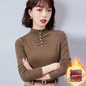 JXG-冬季黑色加绒加厚内搭T恤打底衫 商品图4