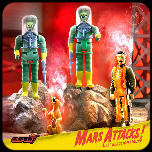 现货 Super7 火星人玩转地球 系列1  复古 挂卡 摆件 Mars Attacks 商品图0