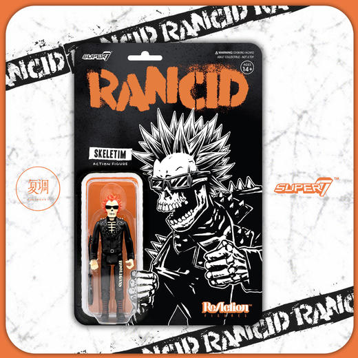 现货 Super7 Rancid系列2 Skeletim Charged 朋克 复古 挂卡潮玩 商品图2