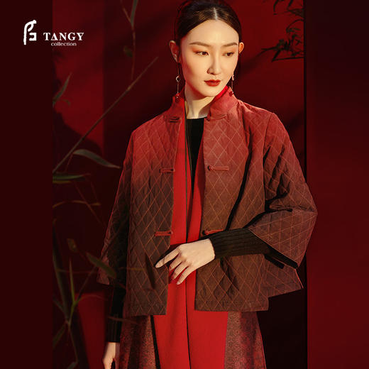TANGY Collection/天意精品冬季新品莨绸吊染锏棉上衣外套 商品图0