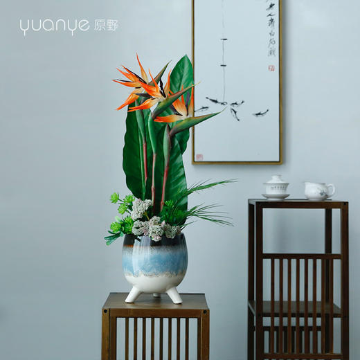 新中式田园风高档仿真花假花样板房酒店前台客厅玄关装饰花摆设件 商品图2