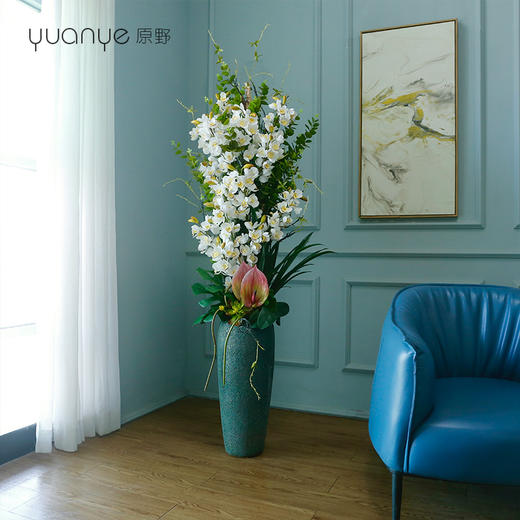 仿真花大束落地假花客厅大花瓶插花套装饰花高档欧式美式别墅摆件 商品图2