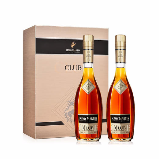 人头马 CLUB优质香槟区干邑白兰地双支礼盒（350ml*2） 商品图0