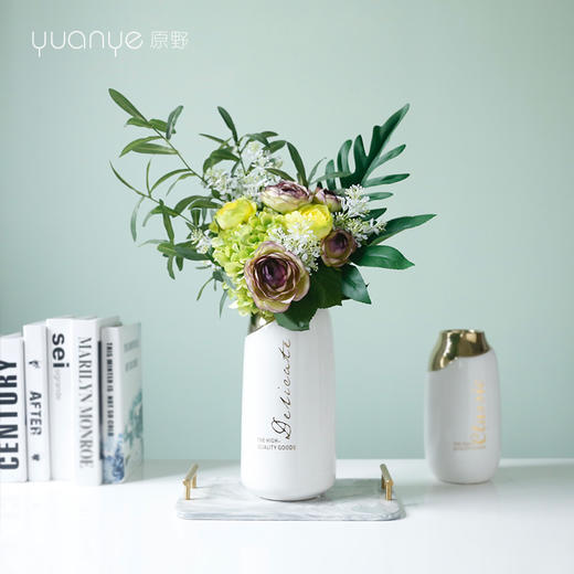 高档轻奢现代仿真花假花酒店前台客厅卧室餐桌边几摆设装饰花摆件 商品图3