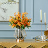高档轻奢仿真花绢花玄关酒店前吧台茶几橘橙金铜色花器瓶样板间房 商品缩略图1