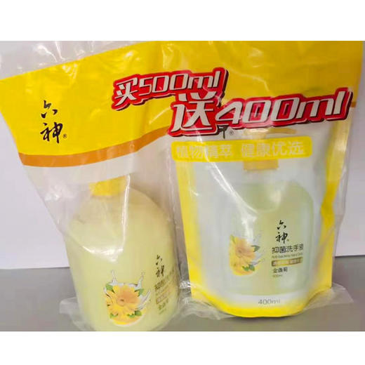 【14.9元/套】六神抑菌洗手液500+400ml套装（1000160） 商品图0