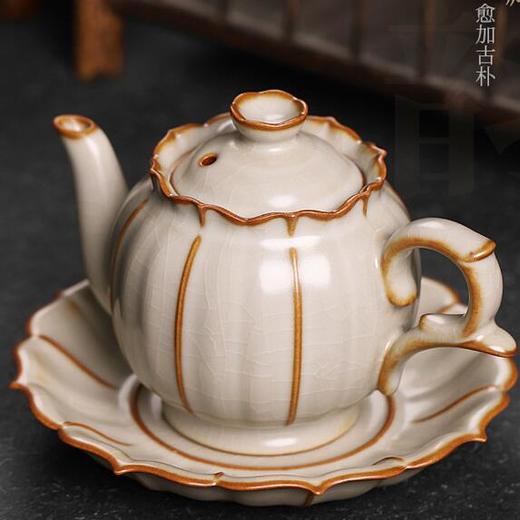 功夫茶小茶壶一人用陶瓷泡茶壶单壶汝窑开片冰裂釉家用大号纯手工 商品图0