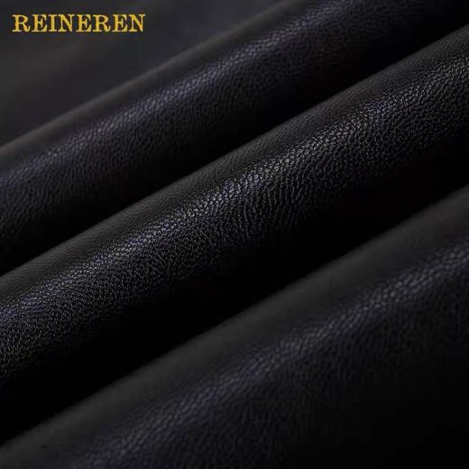 不对称前开衩皮裙 商品图4