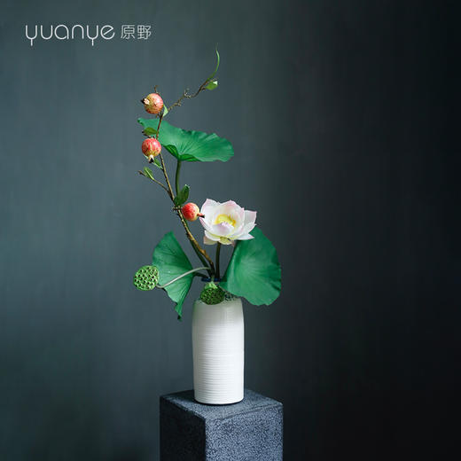 新中式高档仿真花假花样板房间酒店前台边几客厅玄关装饰花摆设件 商品图3