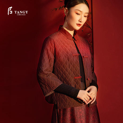 TANGY Collection/天意精品冬季新品莨绸吊染锏棉上衣外套 商品图2