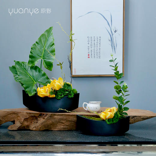 新中式田园风高档仿真花假花样板房酒店前台客厅玄关装饰花摆设件 商品图3